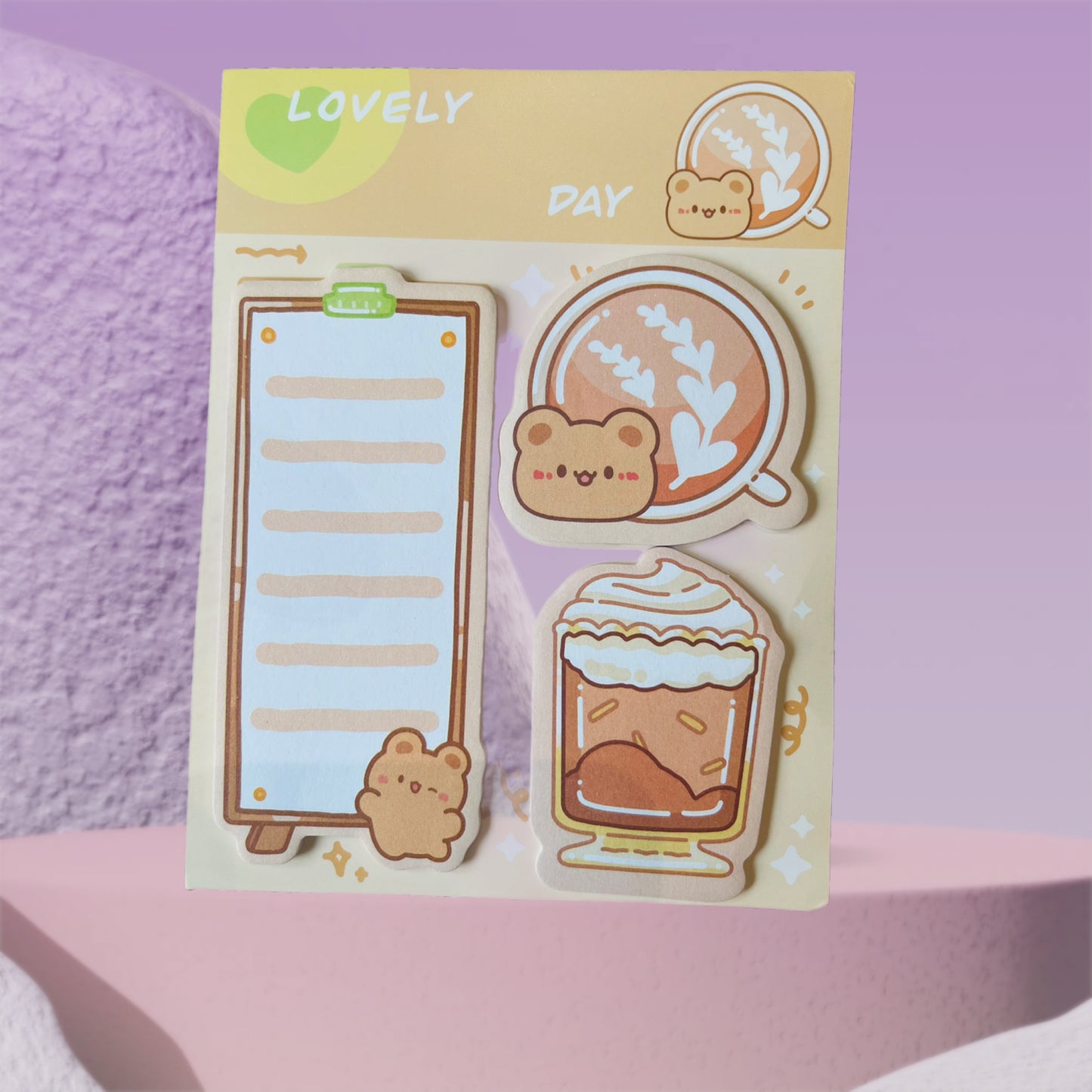 Cute Coffee Latte Sticky Note Pad