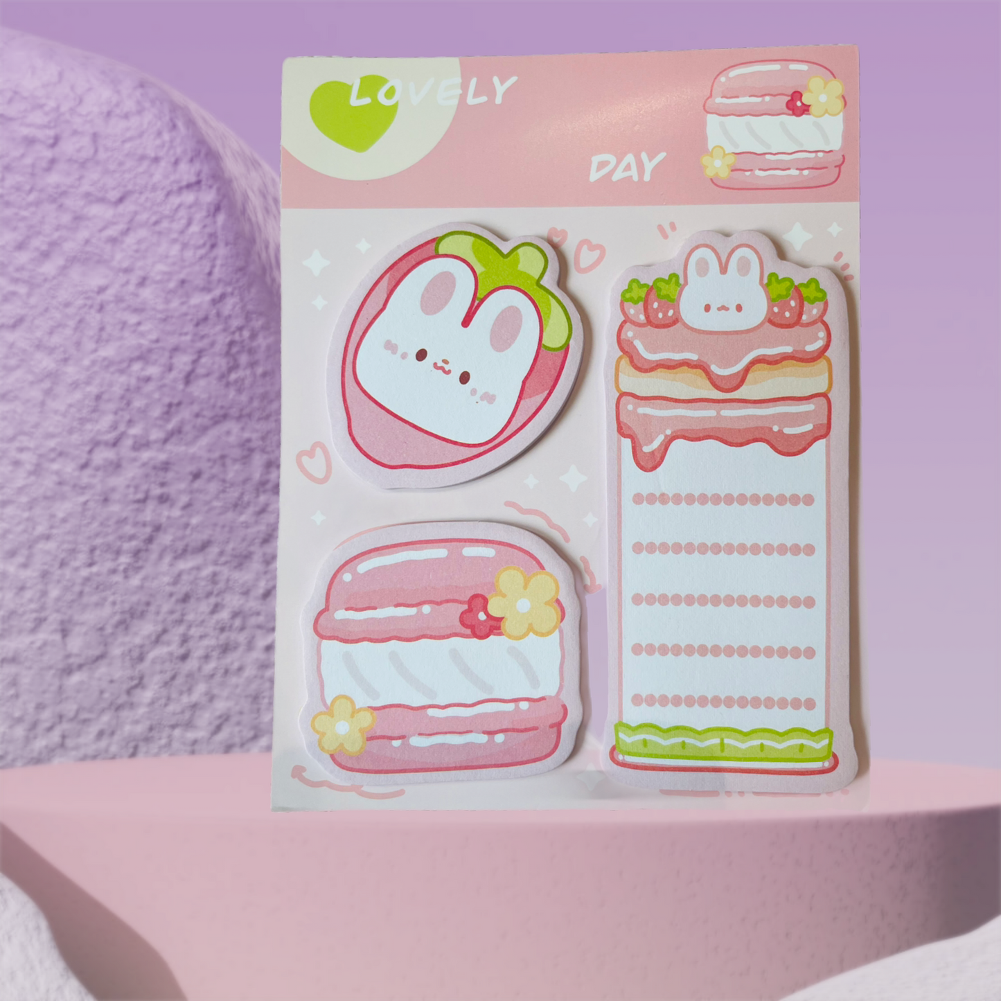 Cute Strawberry Cake Sticky Notes