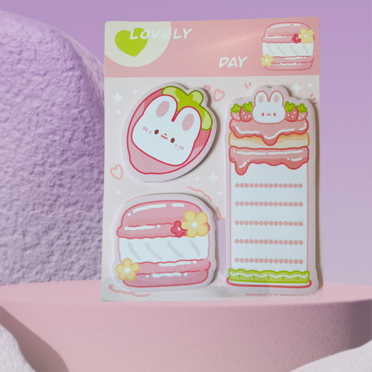 Cute Strawberry Cake Sticky Notes