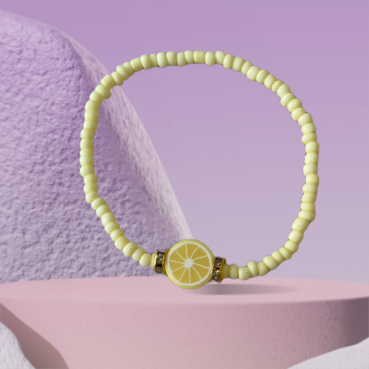 Fruity yellow lemon bracelet